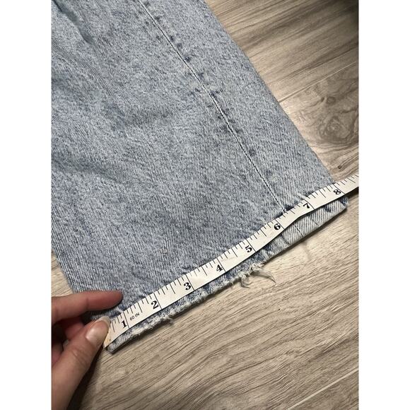 Free People Bren Boyfriend Jeans Womens Blue Distressed Boho Chic Button Fly 31 - Picture 6 of 8